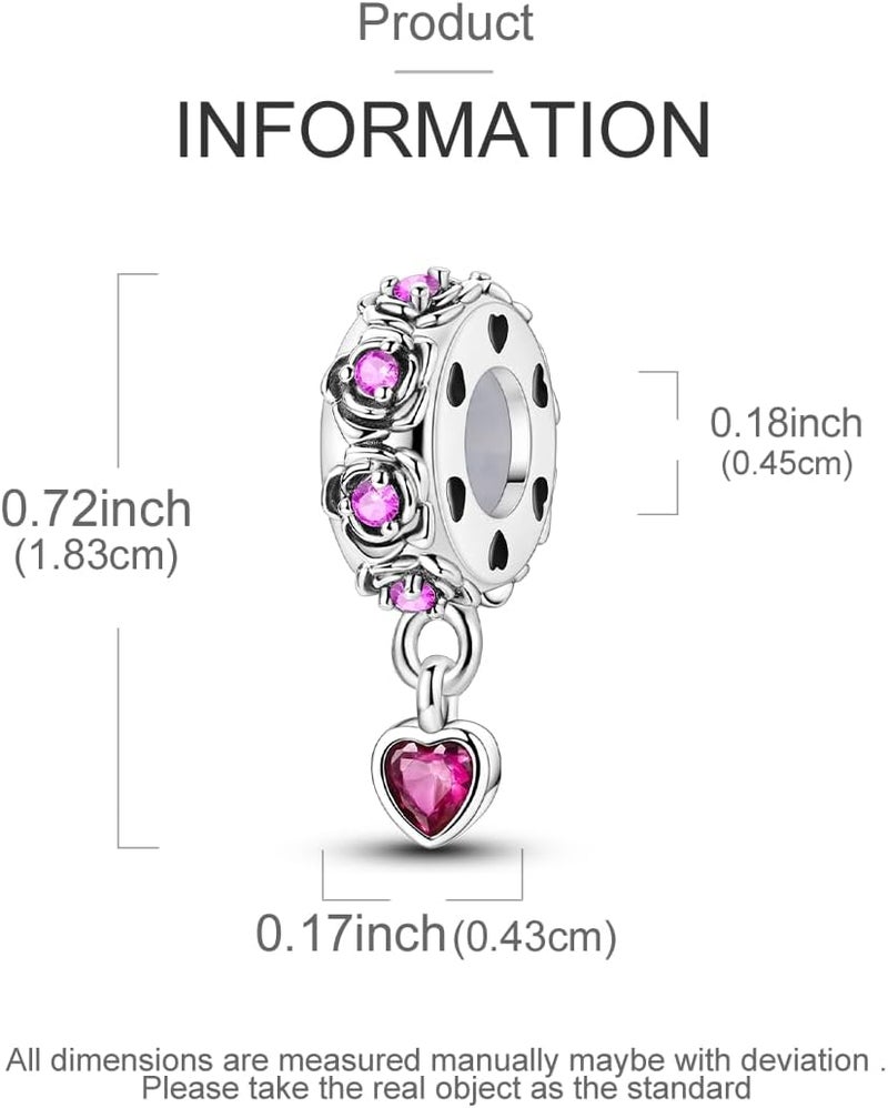 Hapour Store 925 Sterling Silver Charms for Bracelets Necklace European Jewelry Pendant Beads Charm for Women Mom - Image 3